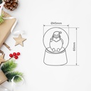 Bola de nieve navideña Ø4,5cm - 12u caja exp