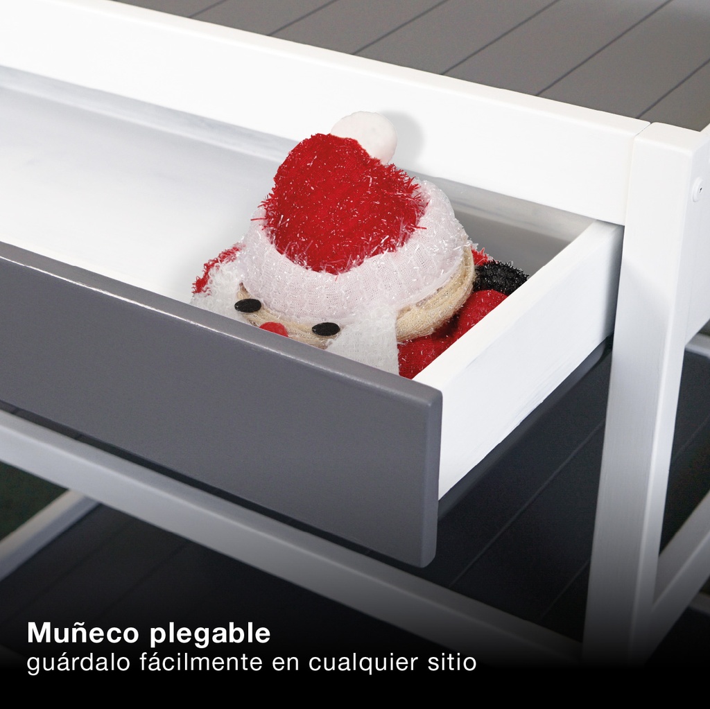 Papá Noel plegable LED 300mm Luz fría