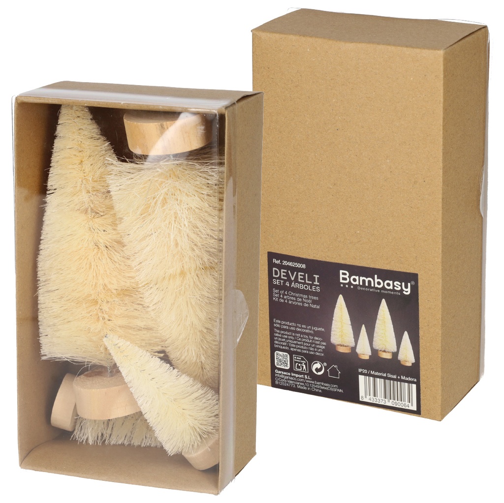 Set 4 árboles de navidad Develi