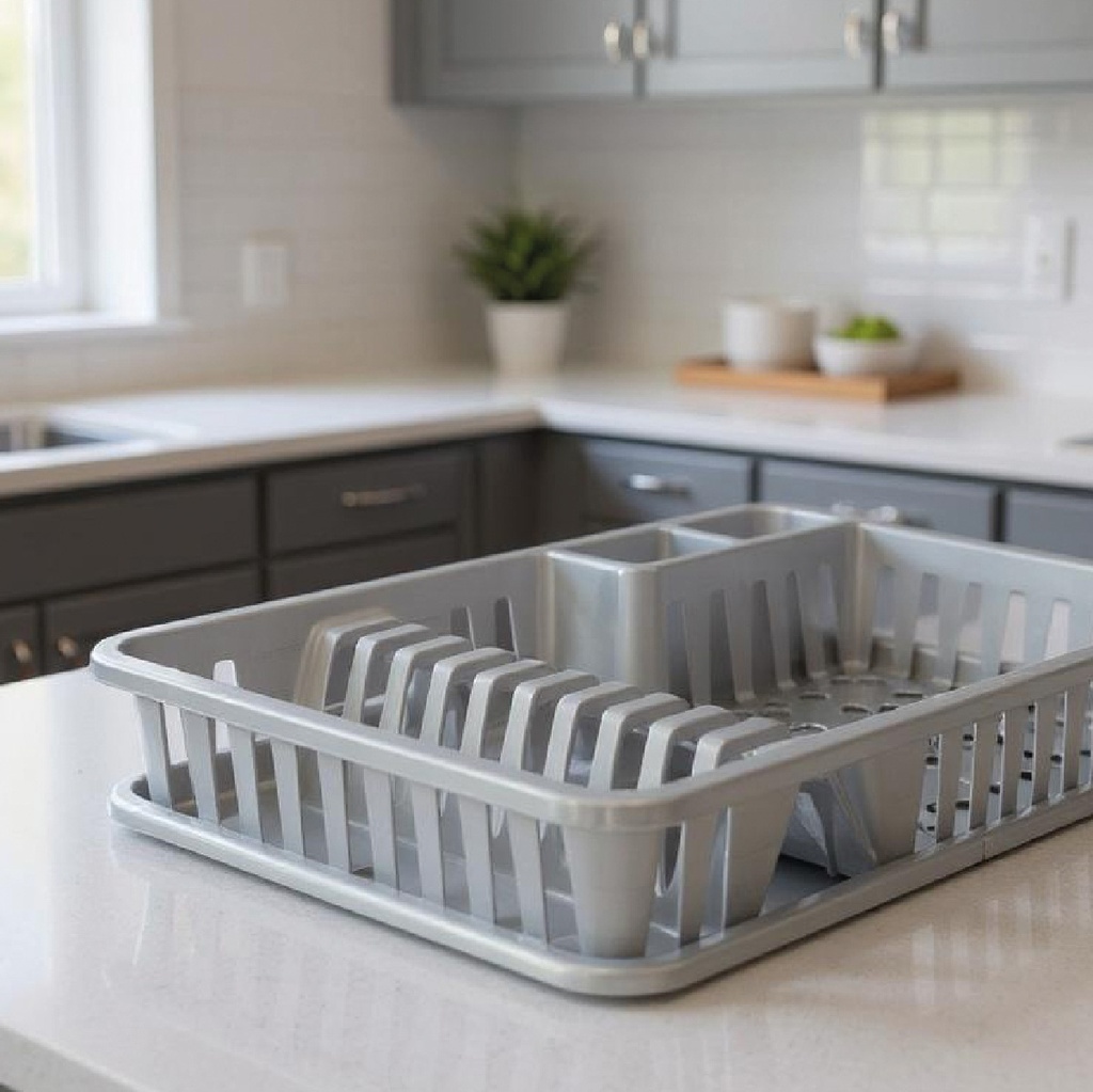 Escurreplatos con bandeja Gris