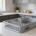 Escurreplatos con bandeja Gris