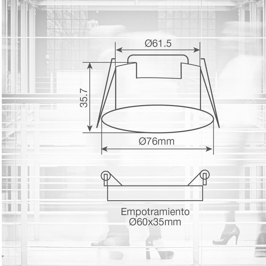Detector empotrado techo Sepako Blanco
