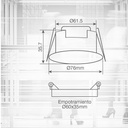 Detector empotrado techo Sepako Blanco