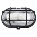 Aplique ovalado plástico, E27 60W 230V Negro