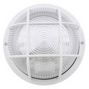 Aplique redondo plástico, E27 60W 230V Blanco