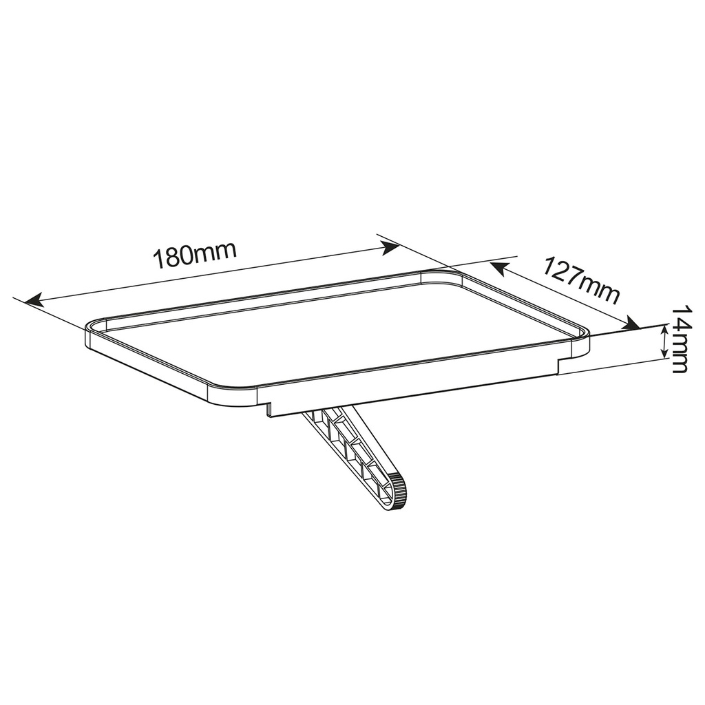 Estante simple para accesorios de TV