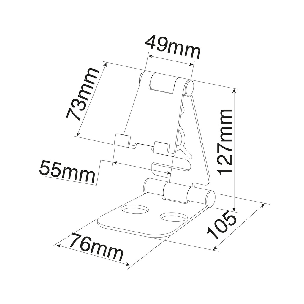 Soporte móvil/tablet multiángulo plegable máximo 10"