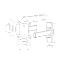 Soporte de TV con brazo 13" - 27"