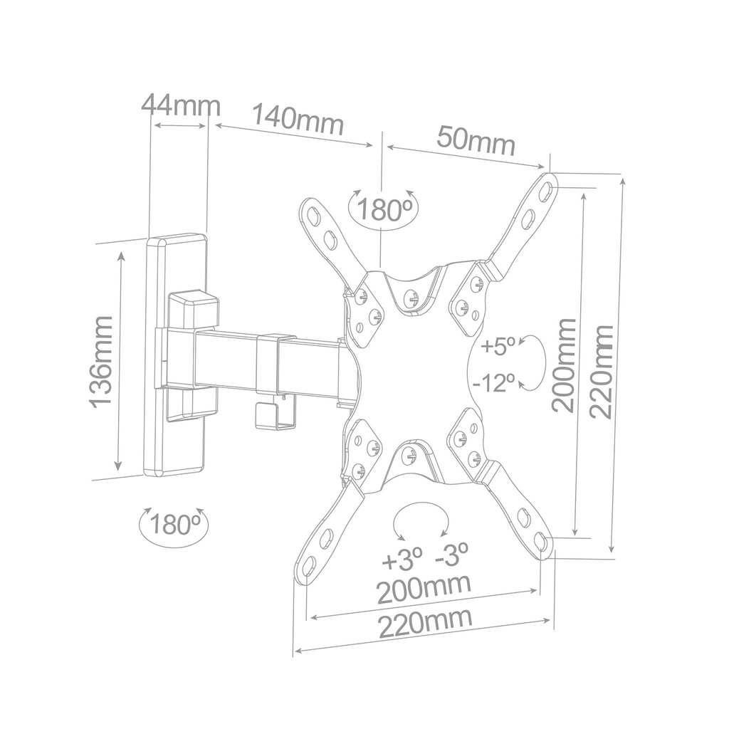 Soporte de TV con brazo 13" - 42"