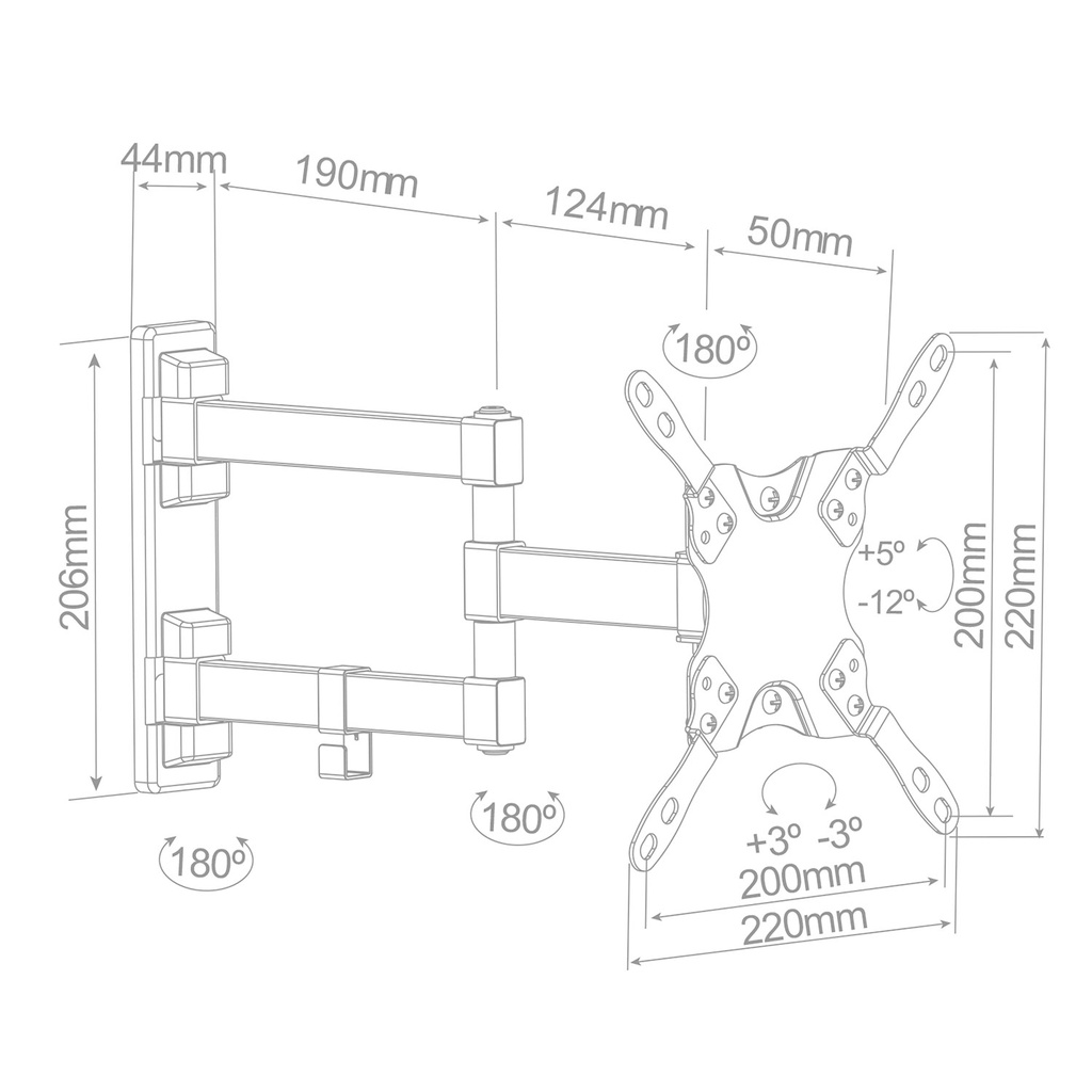 Soporte de TV con brazo 13" - 42" doble
