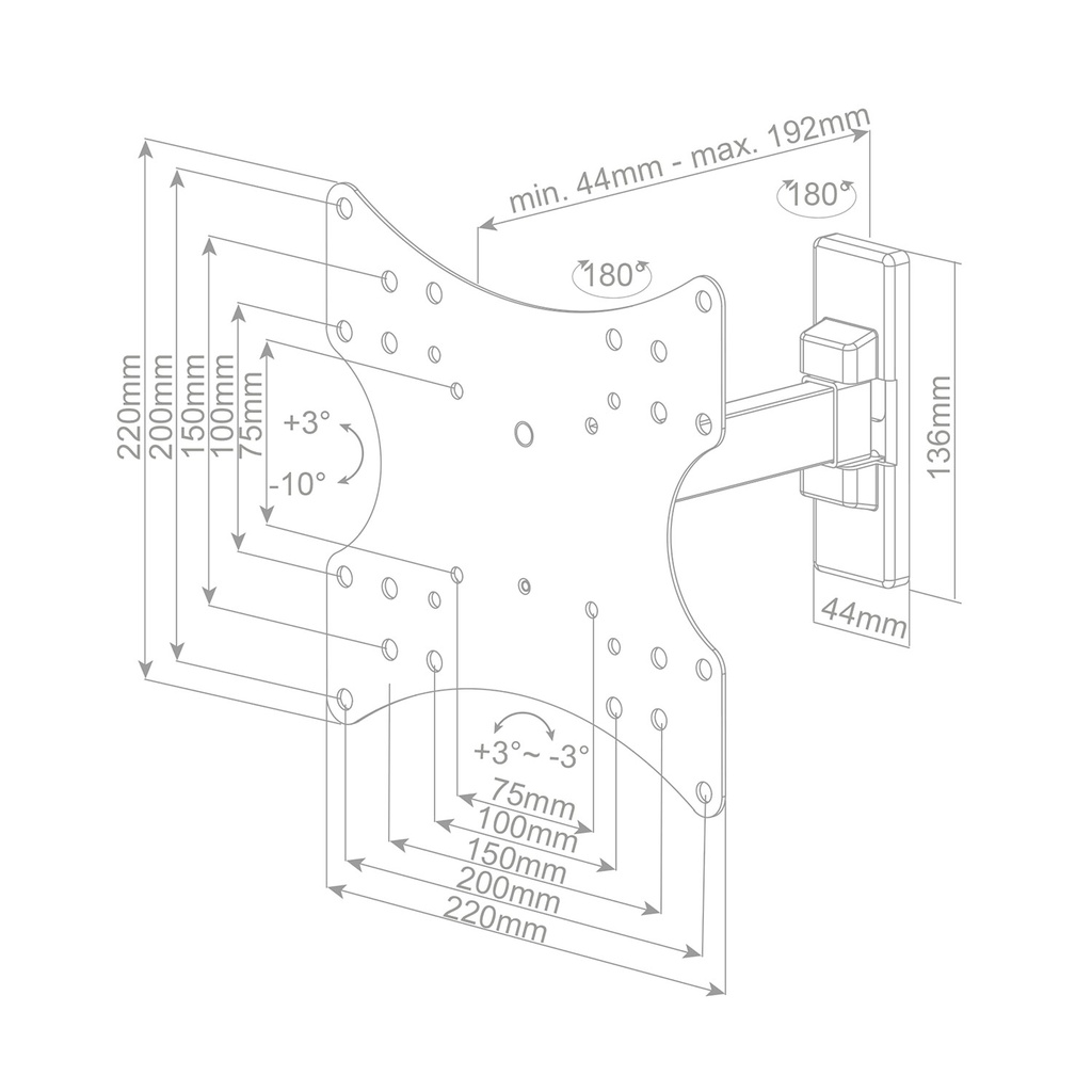 Soporte de TV con brazo 23" - 42"