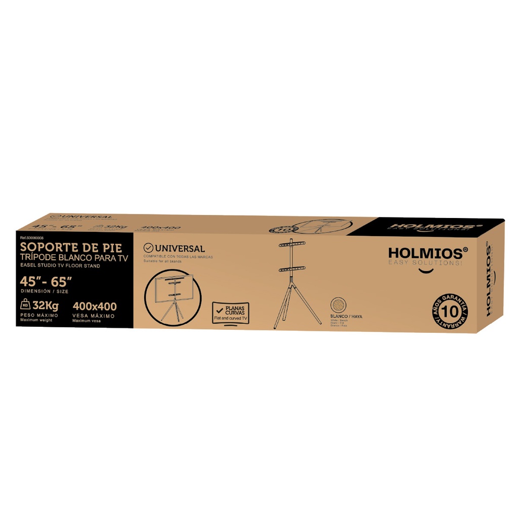 Soporte de pie para TV 45" - 65" Blanco