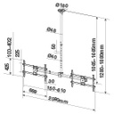 Soporte techo giratorio con doble brazo para TV 34" - 60"