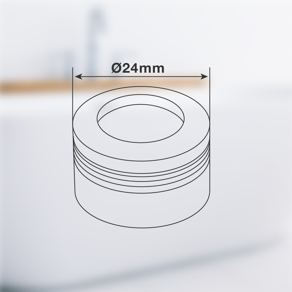 Caja 10 atomizadores macho para grifo Ø24/100
