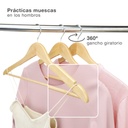 Set de 6 perchas madera