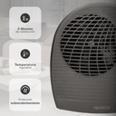 Calefactor eléctrico horizontal Besah Máx. 2000W Gris antracita