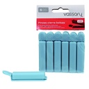 Bolsa 12 pinzas de plástico pequeñas cierra bolsas