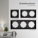 Conmutador empotrable Gamma Negro 