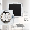 Pulsador empotrable Gamma Negro 