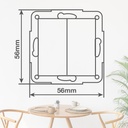 Doble conmutador empotrable Gamma Negro 