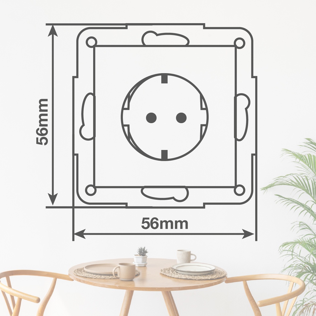 Base enchufe sucko empotrable Gamma Negro 