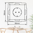 Base enchufe sucko empotrable Gamma Negro 