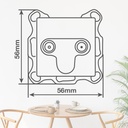 Base de TV y FM empotrable Gamma Negro 