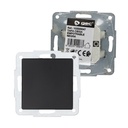 Tapa ciega empotrable Gamma Negro 