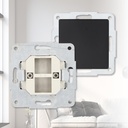 Tapa ciega empotrable Gamma Negro 