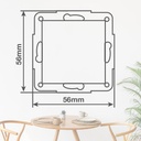 Tapa ciega empotrable Gamma Negro 