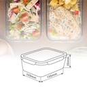 Táper hermético rectangular de cristal 400ml