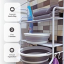 Estantería para lavadora 3 niveles Blanco