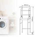 Estantería para lavadora 3 niveles Blanco