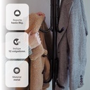 Perchero de pie con 12 colgadores Negro 