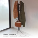 Perchero de pie con 12 colgadores Negro 