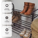 Zapatero con 3 baldas Negro 