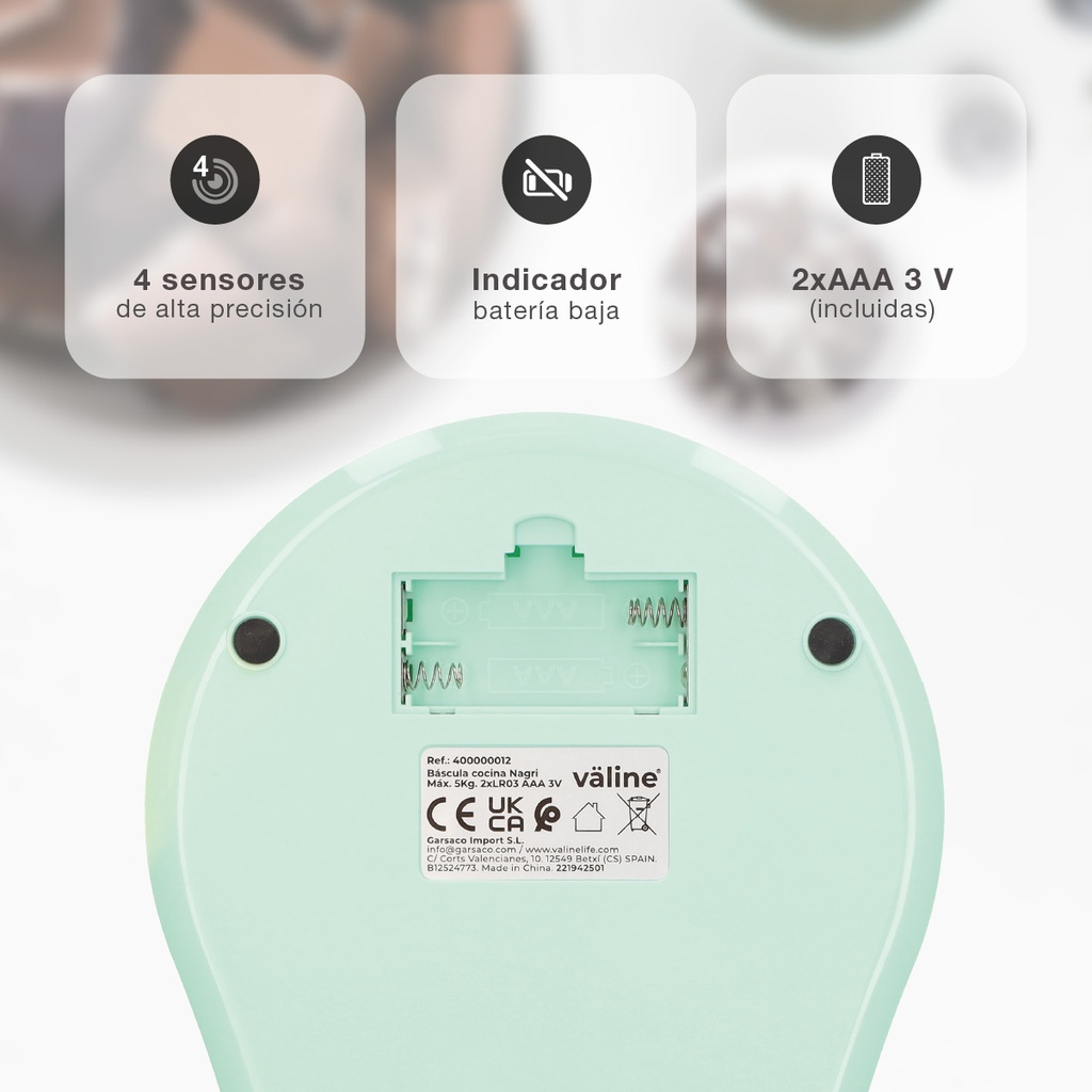 Báscula cocina Nagri 5kg
