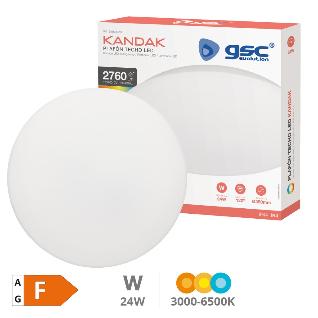 Plafón techo LED Kandak 24W 3000-4000-6500K