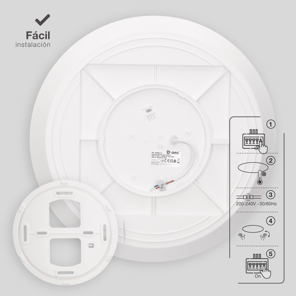 Plafón techo LED Kandak 24W 3000-4000-6500K