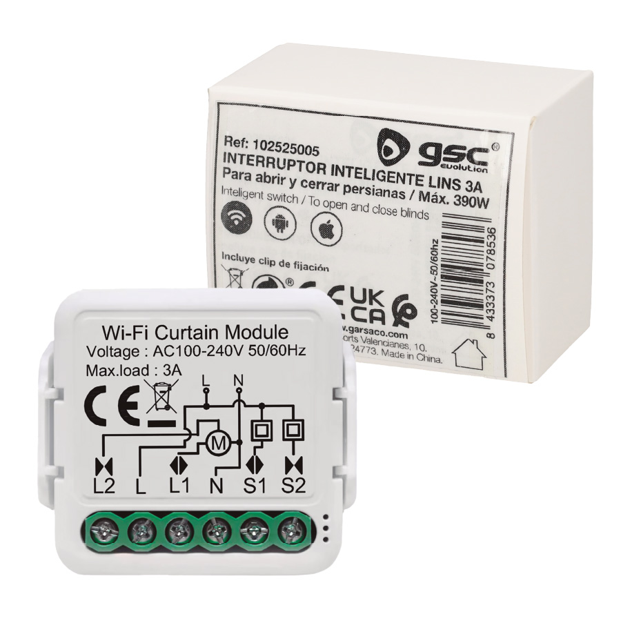 Interruptor inteligente Lins para persianas