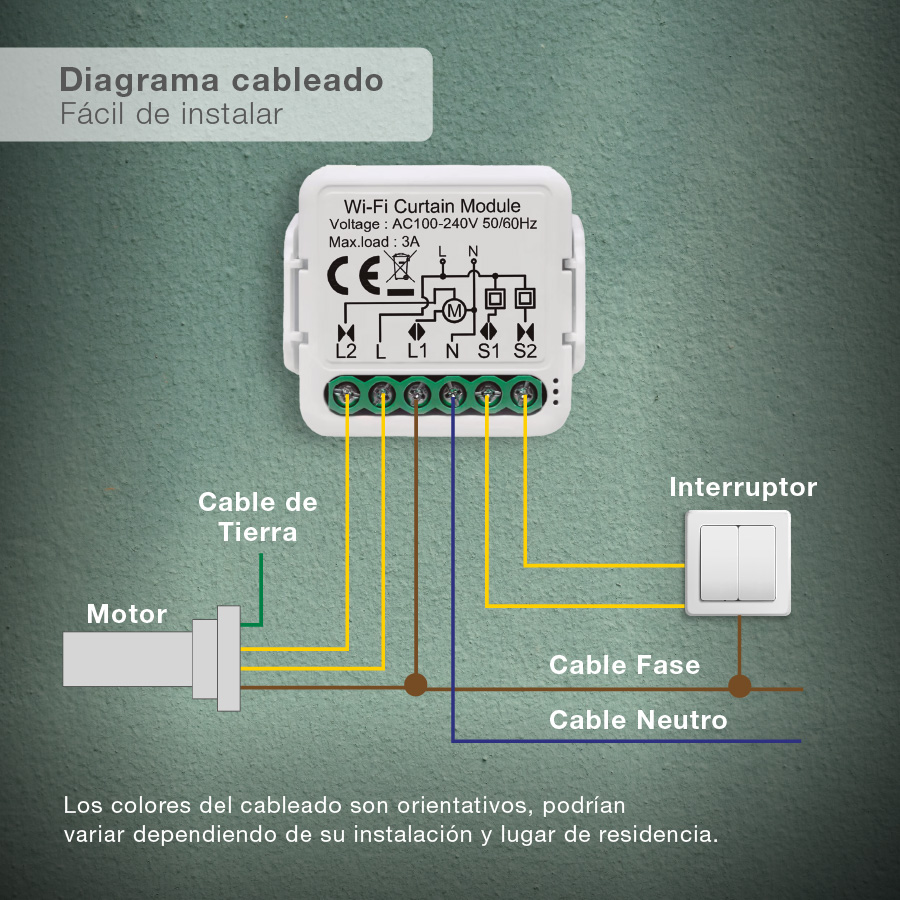 Interruptor inteligente Lins para persianas