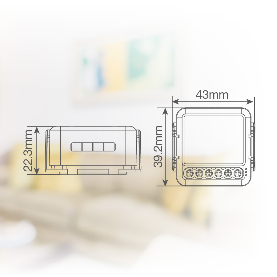 Interruptor inteligente Lins para persianas