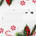 Cortina LED efecto lluvia de meteoros 3x0,3M Luz fría