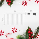 Cortina LED efecto lluvia de meteoros 5x0,3M Luz fría