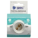 Portalamparas superficie recto E27 Blanco