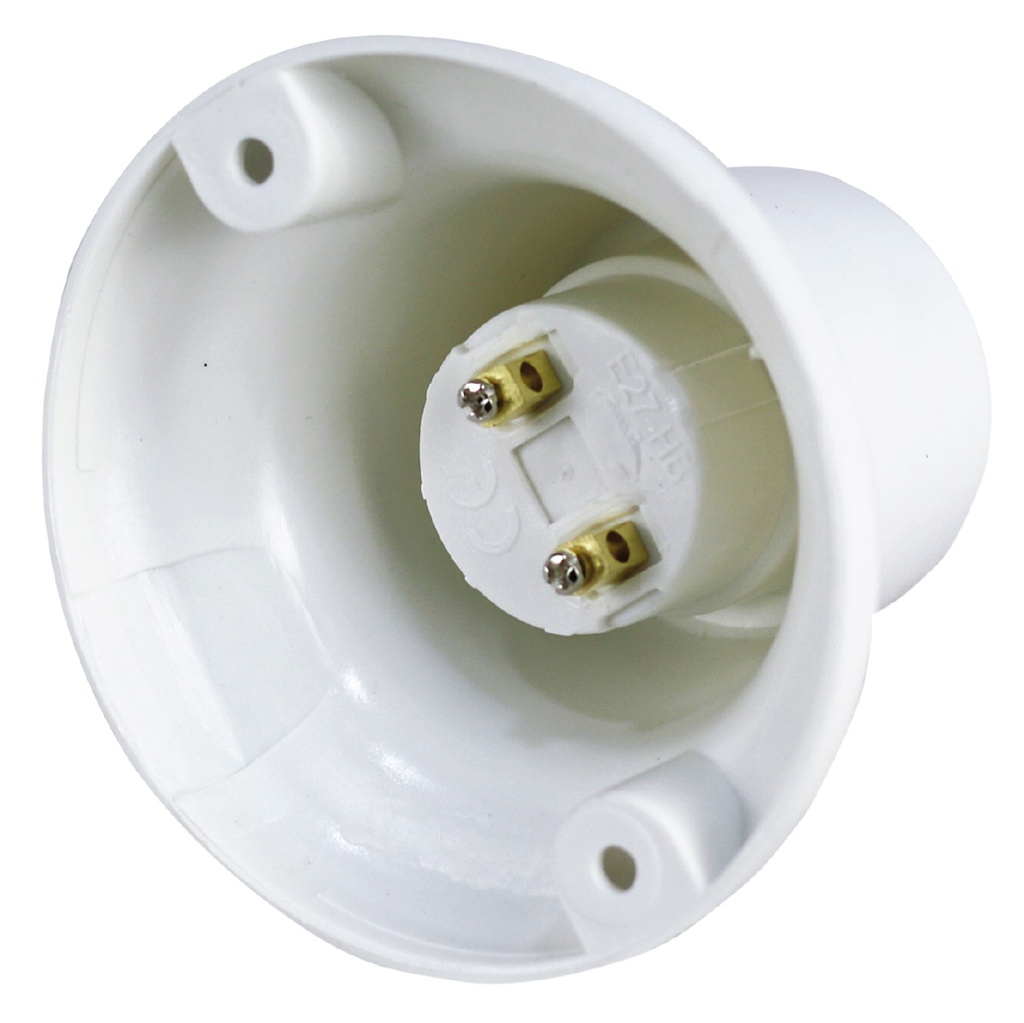 Portalamparas superficie recto E27 Blanco