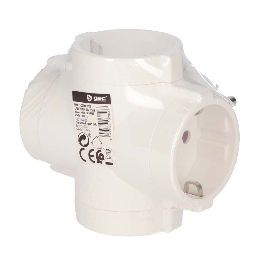 Ladrón 4 salidas Blanco