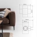 Ladrón 4 salidas Blanco