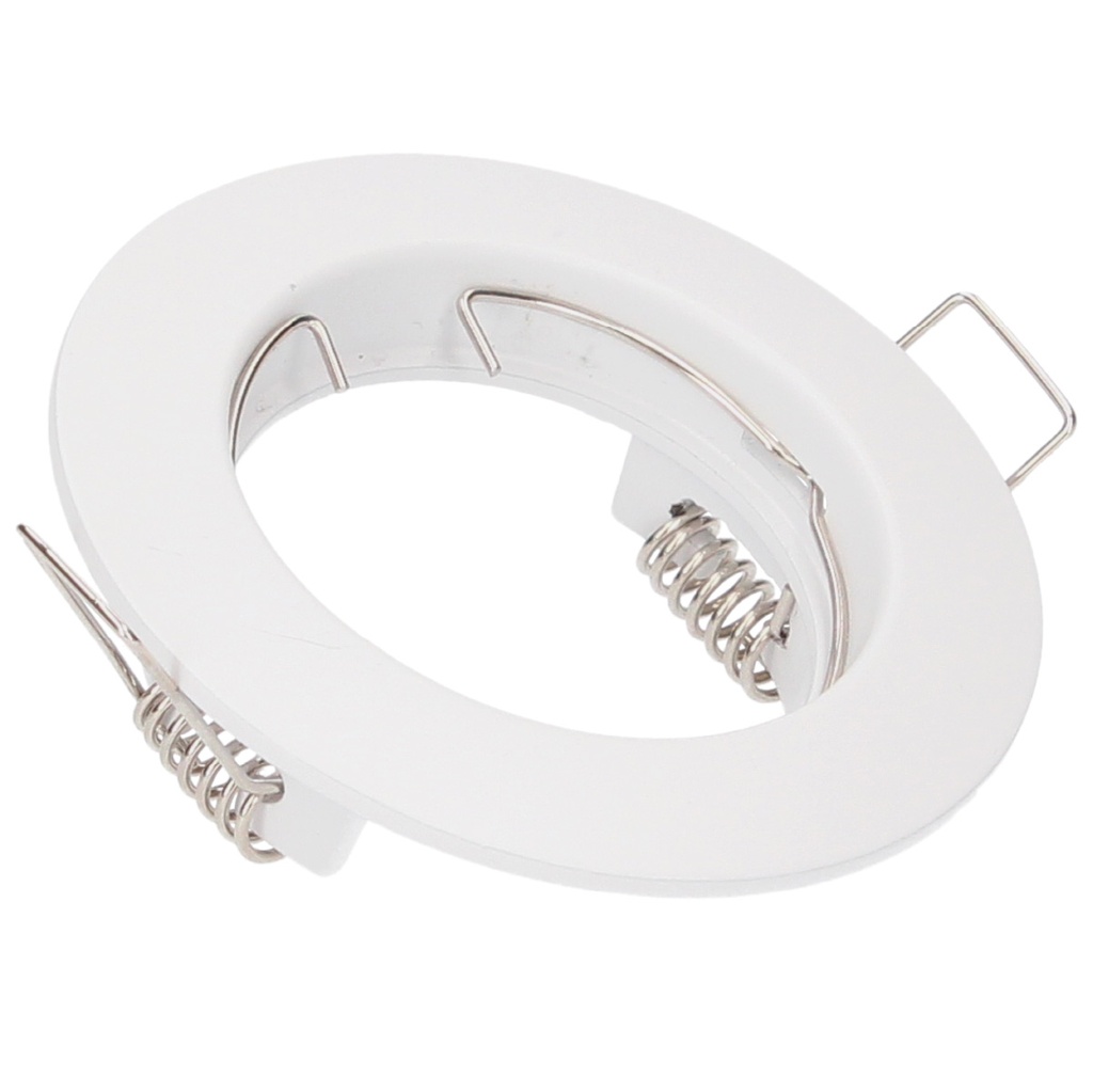 Aro fijo Fana redondo empotrable Ø77mm Blanco mate