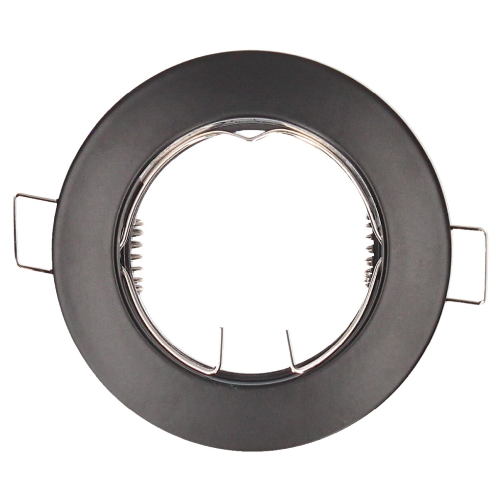 Aro fijo Fana redondo empotrable Ø77mm Negro mate